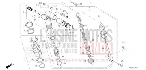 COUSSIN ARRIERE CRF250RXP de 2023
